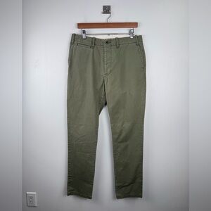 Buck Mason Men Green Officer Pant Size 32